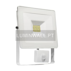 Projector LED Vidro 10W 6500K Branco c/ Sensor de Movimento